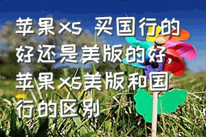 苹果xs 买国行的好还是美版的好（苹果xs美版和国行的区别）