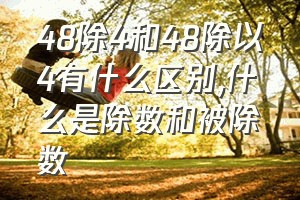 48除4和48除以4有什么区别（什么是除数和被除数）