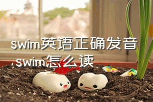 swim英语正确发音（swim怎么读）