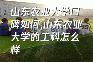 山东农业大学口碑如何（山东农业大学的工科怎么样）