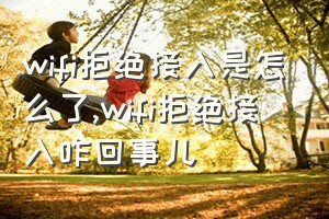 wifi拒绝接入是怎么了（wifi拒绝接入咋回事儿）