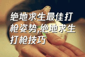 绝地求生最佳打枪姿势（绝地求生打枪技巧）