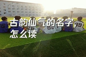 古韵仙气的名字（馡怎么读）