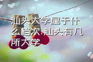 汕头大学属于什么档次（汕头有几所大学）