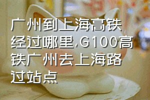 广州到上海高铁经过哪里（G100高铁广州去上海路过站点）