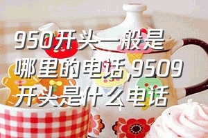 950开头一般是哪里的电话（9509开头是什么电话）