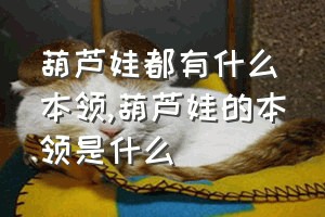 葫芦娃都有什么本领（葫芦娃的本领是什么）