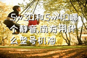 5w30和5w40哪个静音（南方用什么型号机油）