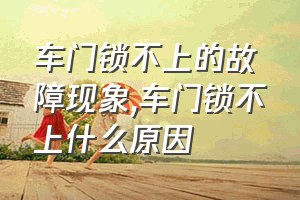 车门锁不上的故障现象（车门锁不上什么原因）