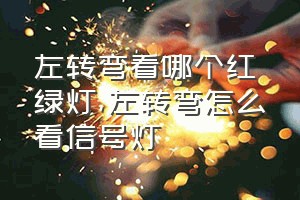 左转弯看哪个红绿灯（左转弯怎么看信号灯）