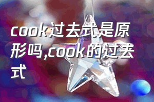 cook过去式是原形吗（cook的过去式）