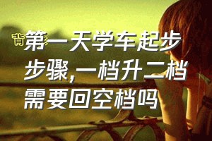 第一天学车起步步骤（一档升二档需要回空档吗）