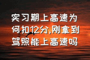 实习期上高速为何扣12分（刚拿到驾照能上高速吗）