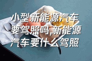 小型新能源汽车要驾照吗（新能源汽车要什么驾照）