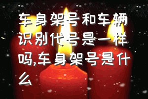 车身架号和车辆识别代号是一样吗（车身架号是什么）