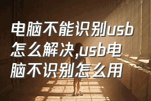 电脑不能识别usb怎么解决（usb电脑不识别怎么用）