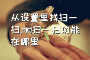 从设置里找扫一扫（qq扫一扫功能在哪里）