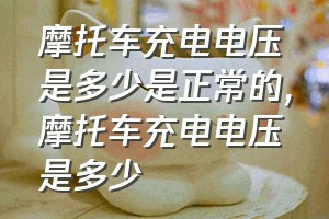 摩托车充电电压是多少是正常的（摩托车充电电压是多少）