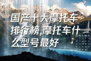 国产十大摩托车排行榜（摩托车什么型号最好）