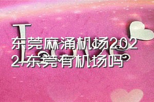 东莞麻涌机场2022（东莞有机场吗）