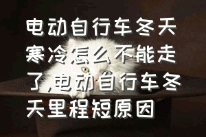 电动自行车冬天寒冷怎么不能走了（电动自行车冬天里程短原因）