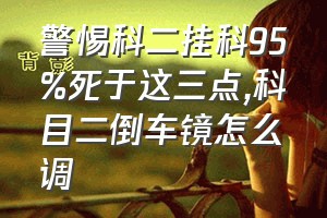 警惕科二挂科95%死于这三点（科目二倒车镜怎么调）