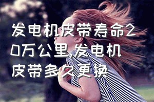 发电机皮带寿命20万公里（发电机皮带多久更换）