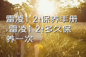 雷凌1.2t保养手册（雷凌1.2t多久保养一次）