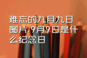 难忘的九月九日图片（9月9日是什么纪念日）