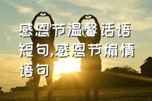 感恩节温馨话语短句（感恩节煽情语句）