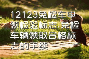 12123免检车申领检验标志（免检车辆领取合格标志的手续）