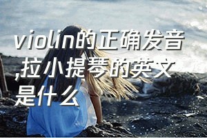 violin的正确发音（拉小提琴的英文是什么）