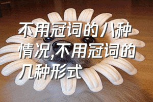 不用冠词的八种情况（不用冠词的几种形式）