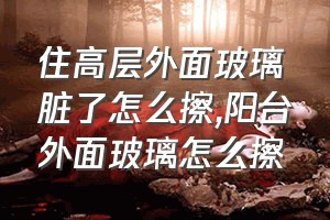 住高层外面玻璃脏了怎么擦（阳台外面玻璃怎么擦）