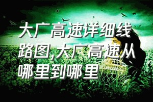 大广高速详细线路图（大广高速从哪里到哪里）