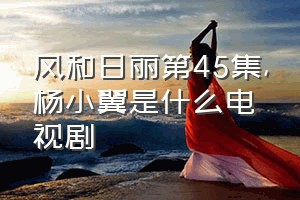 风和日丽第45集（杨小翼是什么电视剧）