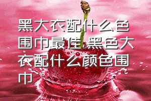 黑大衣配什么色围巾最佳（黑色大衣配什么颜色围巾）