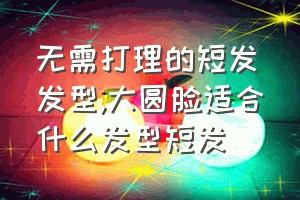 无需打理的短发发型（大圆脸适合什么发型短发）