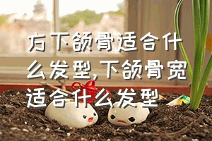 方下颌骨适合什么发型（下颌骨宽适合什么发型）