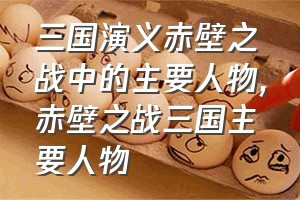 三国演义赤壁之战中的主要人物（赤壁之战三国主要人物）