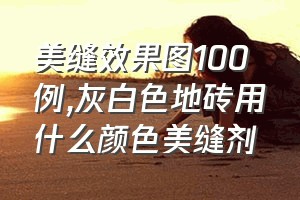 美缝效果图100例（灰白色地砖用什么颜色美缝剂）