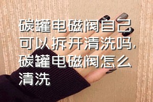 碳罐电磁阀自己可以拆开清洗吗（碳罐电磁阀怎么清洗）