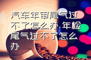 汽车年审尾气过不了怎么办（年检尾气过不了怎么办）