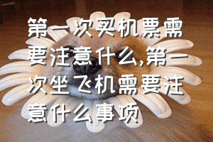 第一次买机票需要注意什么（第一次坐飞机需要注意什么事项）