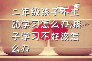 二年级孩子不主动学习怎么办（孩子学习不好该怎么办）