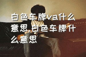 白色车牌va什么意思（白色车牌什么意思）