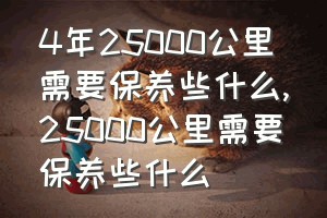 4年25000公里需要保养些什么（25000公里需要保养些什么）