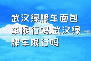 武汉绿牌车面包车限行吗（武汉绿牌车限行吗）