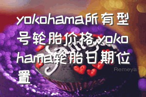 yokohama所有型号轮胎价格（yokohama轮胎日期位置）