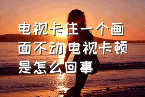 电视卡住一个画面不动（电视卡顿是怎么回事）